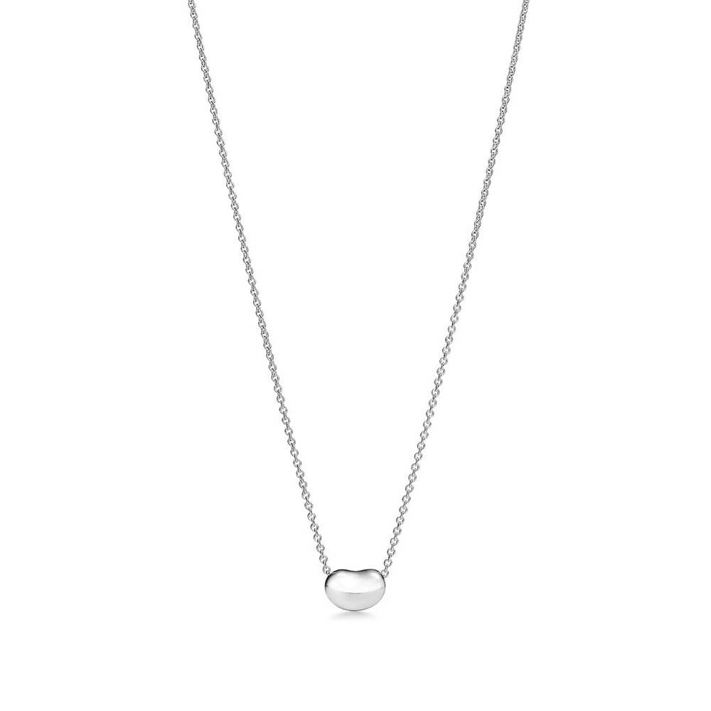 Tiffany Elsa Peretti Bean design Pendant in Sterling Silver, 9 mm 16 inch chain